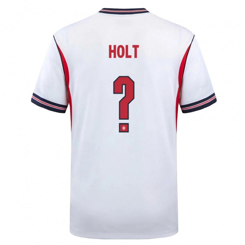 Danxen Barn England Charlie Holt #0 Vit Marin Röd Hemmatröja Matchtröjor 26-28 Tröjor T-Tröja