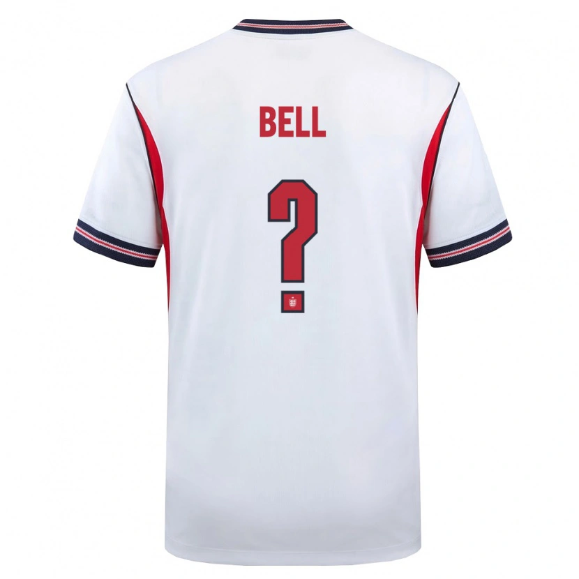 Danxen Barn England Toby Bell #0 Vit Marin Röd Hemmatröja Matchtröjor 26-28 Tröjor T-Tröja