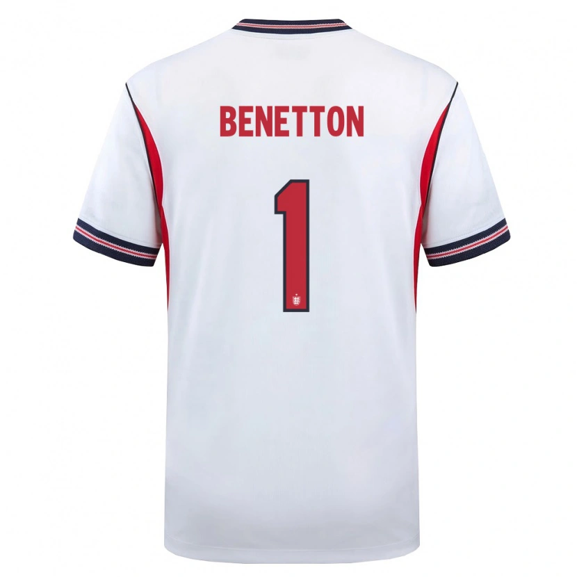 Danxen Barn England Lucca Benetton #1 Vit Marin Röd Hemmatröja Matchtröjor 26-28 Tröjor T-Tröja
