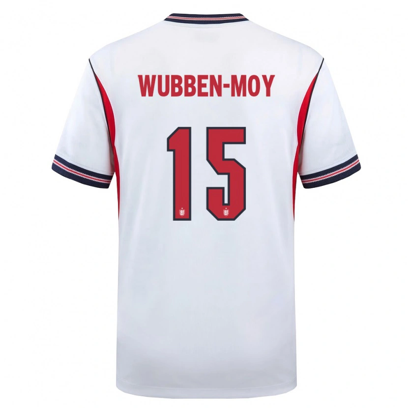 Danxen Barn England Lotte Wubben Moy #15 Vit Marin Röd Hemmatröja Matchtröjor 26-28 Tröjor T-Tröja