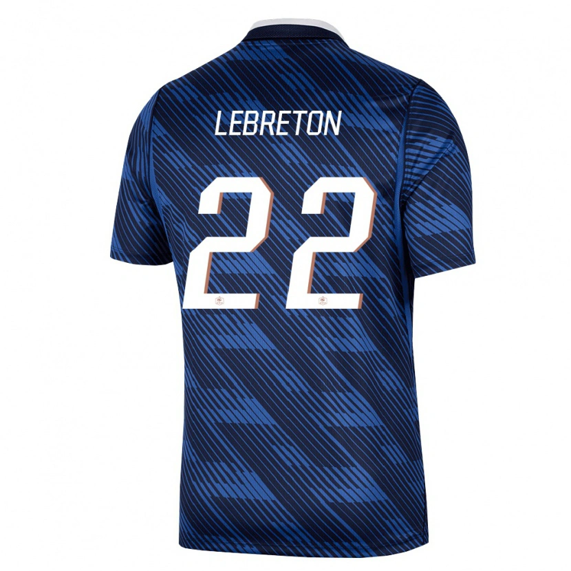 Danxen Barn Frankrike Noé Lebreton #22 Marin Blå Vit Hemmatröja Matchtröjor 26-28 Tröjor T-Tröja