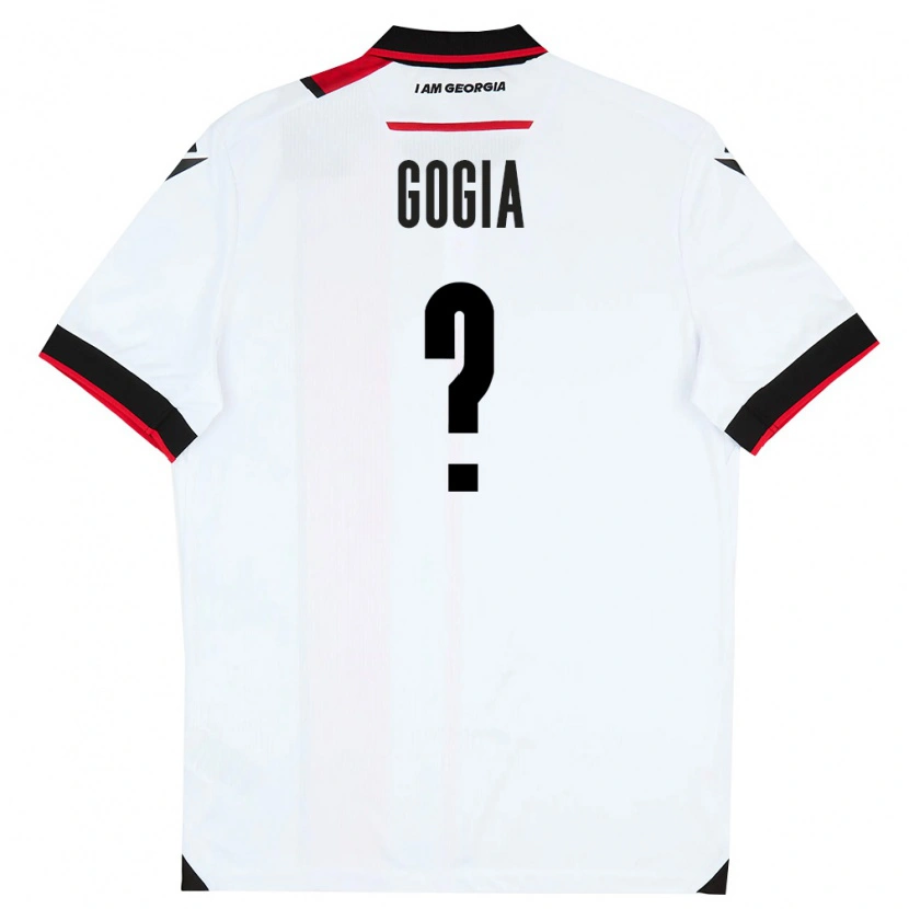 Danxen Barn Georgia Gigi Gogia #0 Vit Svart Röd Hemmatröja Matchtröjor 26-28 Tröjor T-Tröja