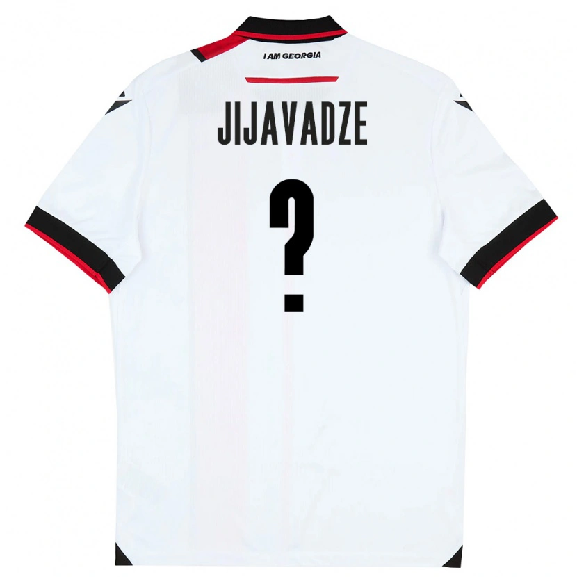 Danxen Barn Georgia Erekle Jijavadze #0 Vit Svart Röd Hemmatröja Matchtröjor 26-28 Tröjor T-Tröja