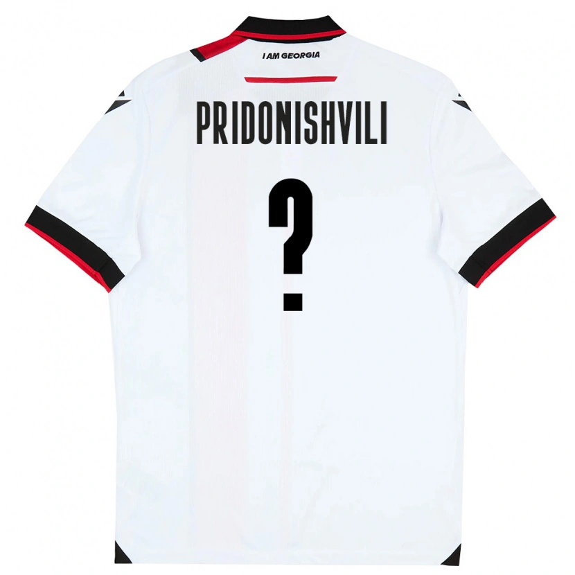 Danxen Barn Georgia Luka Pridonishvili #0 Vit Svart Röd Hemmatröja Matchtröjor 26-28 Tröjor T-Tröja