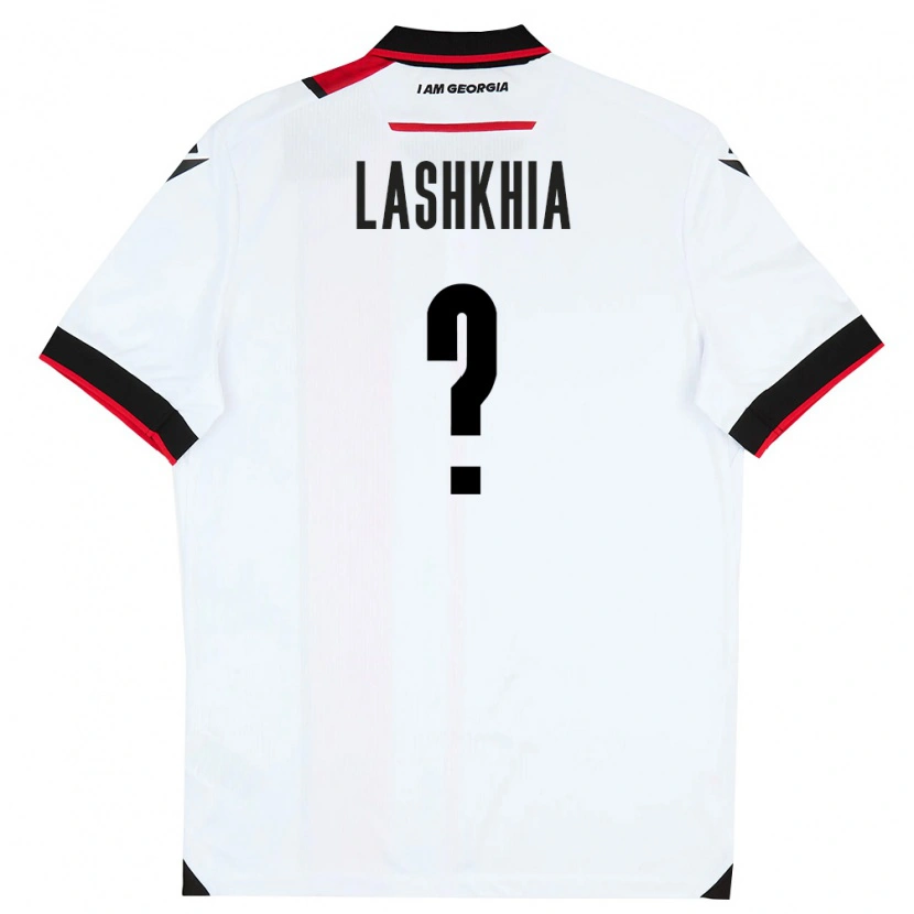 Danxen Barn Georgia Luka Lashkhia #0 Vit Svart Röd Hemmatröja Matchtröjor 26-28 Tröjor T-Tröja