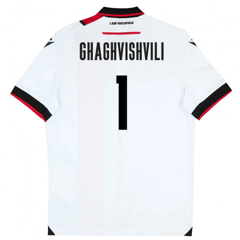 Danxen Barn Georgia Mate Ghaghvishvili #1 Vit Svart Röd Hemmatröja Matchtröjor 26-28 Tröjor T-Tröja