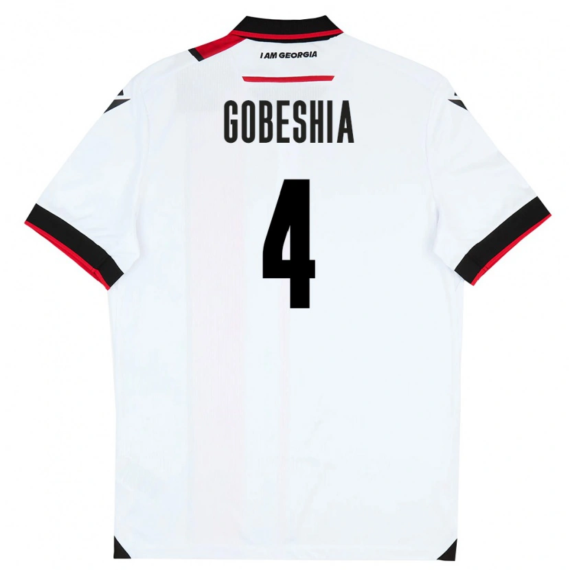 Danxen Barn Georgia Tengo Gobeshia #4 Vit Svart Röd Hemmatröja Matchtröjor 26-28 Tröjor T-Tröja