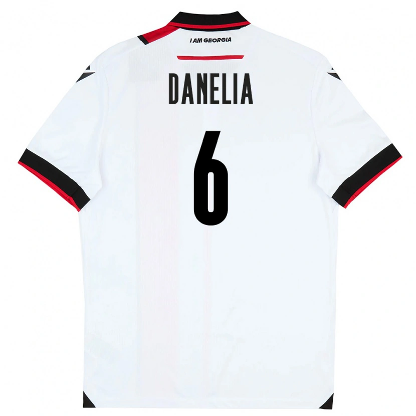 Danxen Barn Georgia Natia Danelia #6 Vit Svart Röd Hemmatröja Matchtröjor 26-28 Tröjor T-Tröja