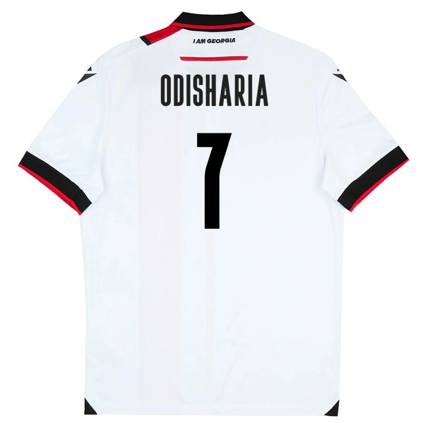 Danxen Barn Georgia Lasha Odisharia #7 Vit Svart Röd Hemmatröja Matchtröjor 26-28 Tröjor T-Tröja