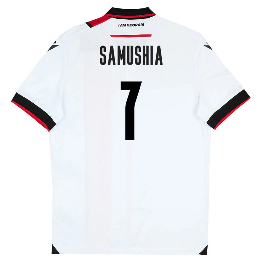 Danxen Barn Georgia Saba Samushia #7 Vit Svart Röd Hemmatröja Matchtröjor 26-28 Tröjor T-Tröja