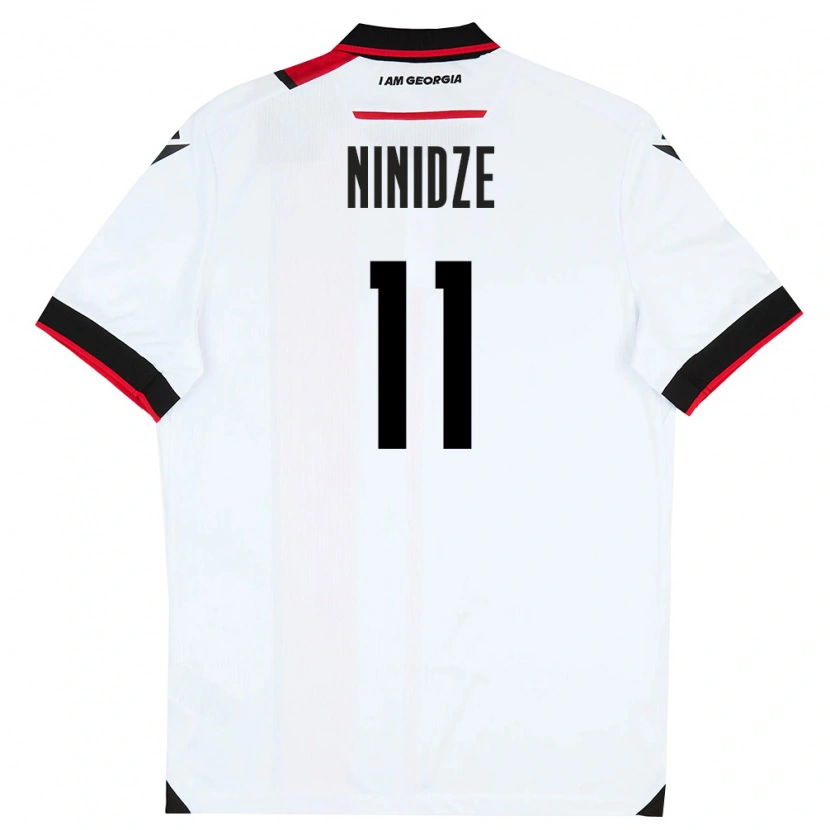 Danxen Barn Georgia Nikoloz Ninidze #11 Vit Svart Röd Hemmatröja Matchtröjor 26-28 Tröjor T-Tröja