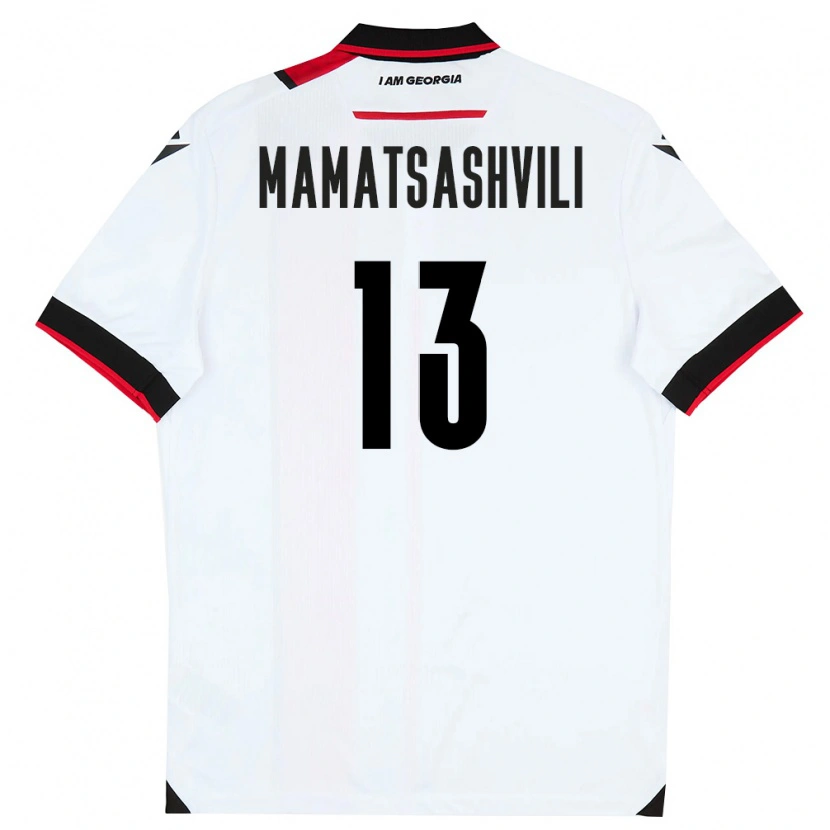 Danxen Barn Georgia Saba Mamatsashvili #13 Vit Svart Röd Hemmatröja Matchtröjor 26-28 Tröjor T-Tröja