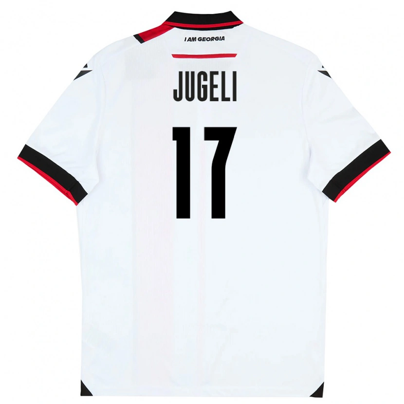 Danxen Barn Georgia Luka Jugeli #17 Vit Svart Röd Hemmatröja Matchtröjor 26-28 Tröjor T-Tröja