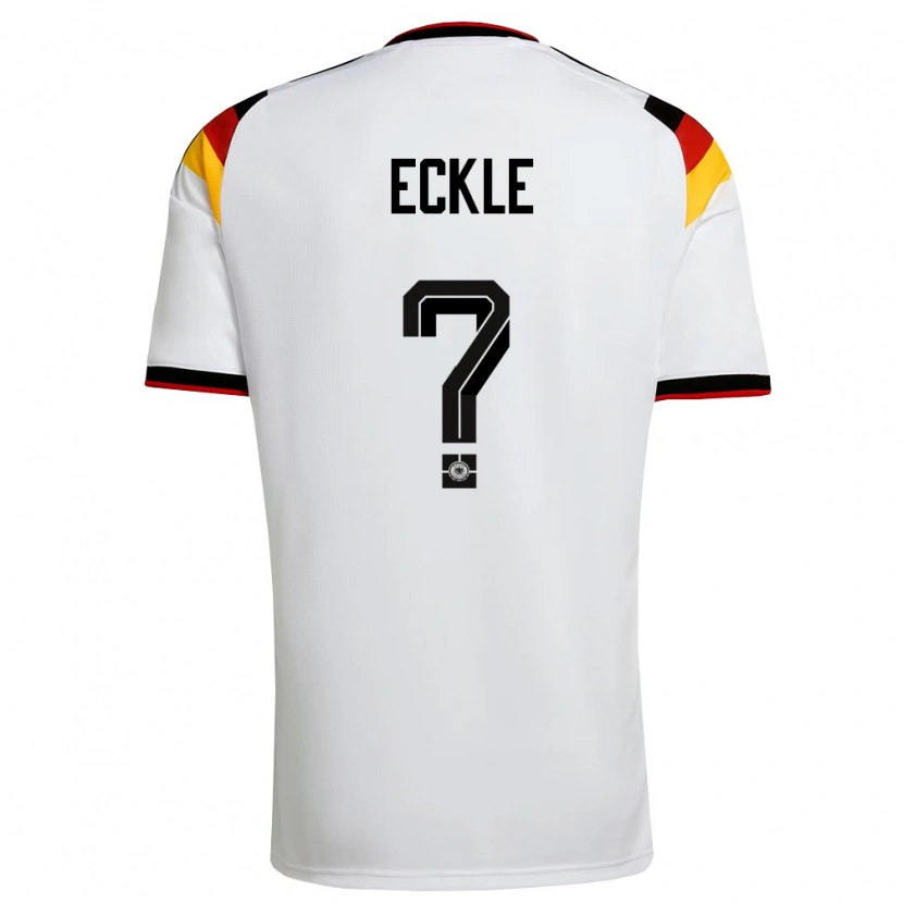 Danxen Barn Tyskland Philipp Eckle #0 Vit Svart Röd Hemmatröja Matchtröjor 26-28 Tröjor T-Tröja