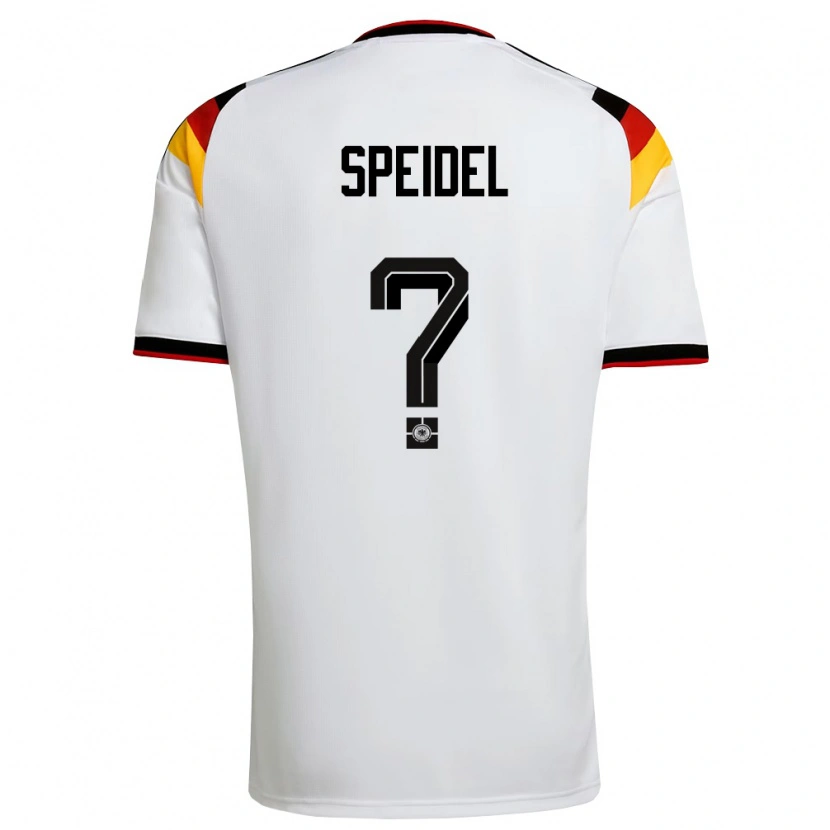 Danxen Barn Tyskland Kian Speidel #0 Vit Svart Röd Hemmatröja Matchtröjor 26-28 Tröjor T-Tröja