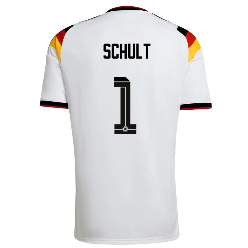 Danxen Barn Tyskland Almuth Schult #1 Vit Svart Röd Hemmatröja Matchtröjor 26-28 Tröjor T-Tröja