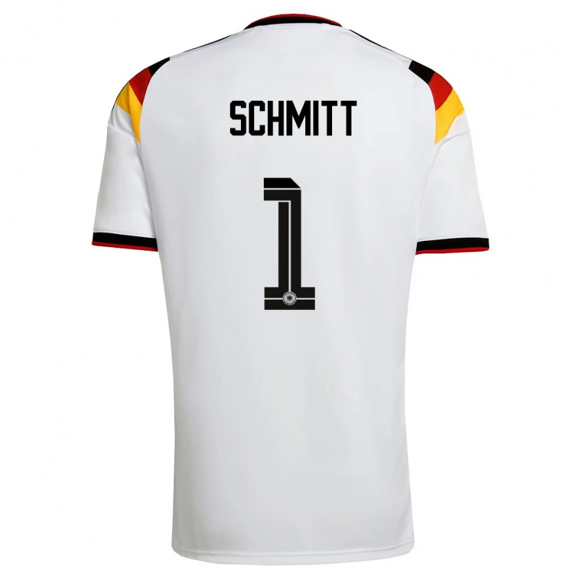 Danxen Barn Tyskland Max Schmitt #1 Vit Svart Röd Hemmatröja Matchtröjor 26-28 Tröjor T-Tröja