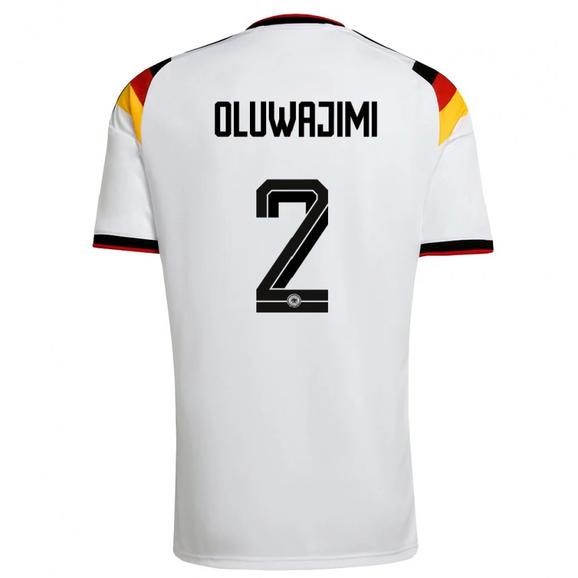 Danxen Barn Tyskland Oluwajimi Adetokunbo-Adelenu #2 Vit Svart Röd Hemmatröja Matchtröjor 26-28 Tröjor T-Tröja