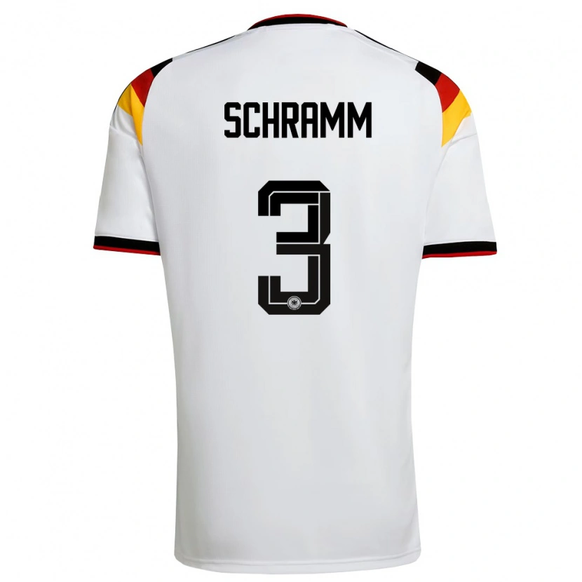 Danxen Barn Tyskland Collin Schramm #3 Vit Svart Röd Hemmatröja Matchtröjor 26-28 Tröjor T-Tröja