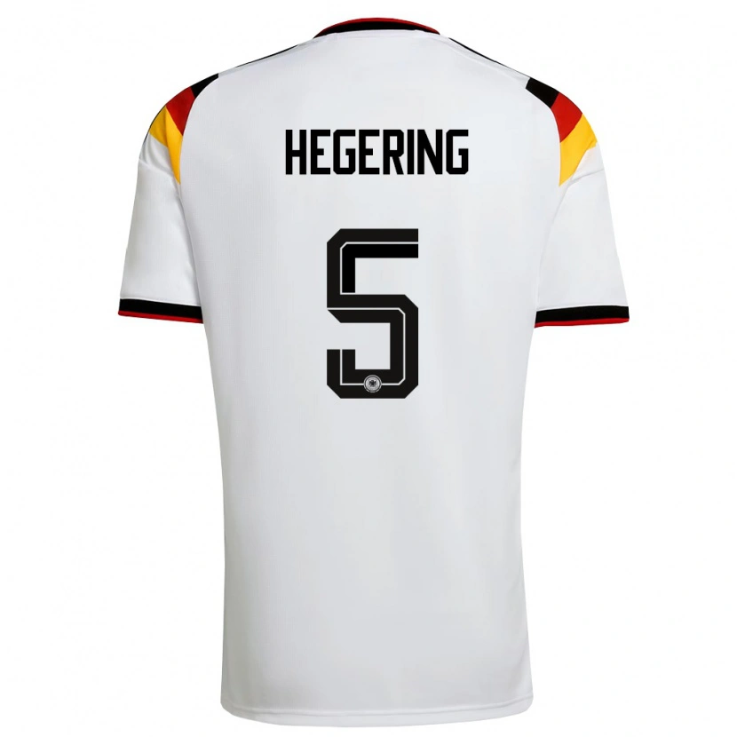 Danxen Barn Tyskland Marina Hegering #5 Vit Svart Röd Hemmatröja Matchtröjor 26-28 Tröjor T-Tröja
