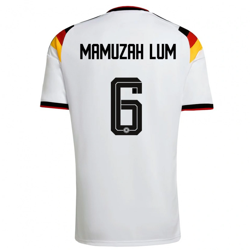 Danxen Barn Tyskland Boris Mamuzah Lum #6 Vit Svart Röd Hemmatröja Matchtröjor 26-28 Tröjor T-Tröja