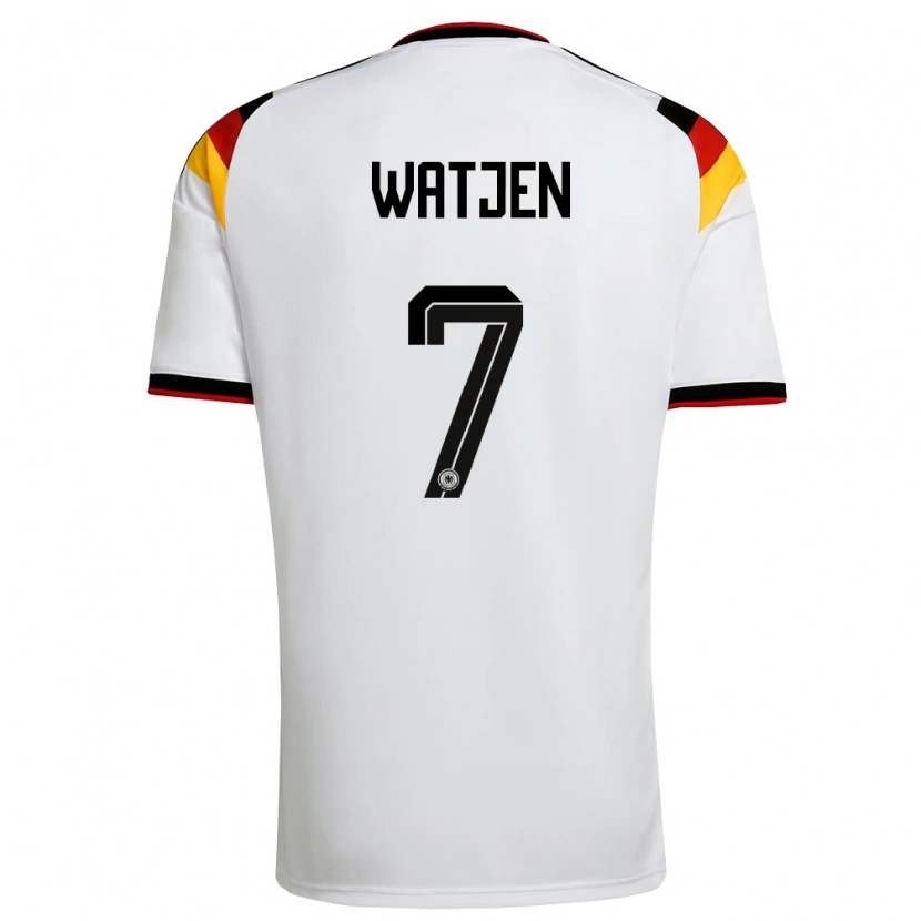 Danxen Barn Tyskland Kjell Wätjen #7 Vit Svart Röd Hemmatröja Matchtröjor 26-28 Tröjor T-Tröja