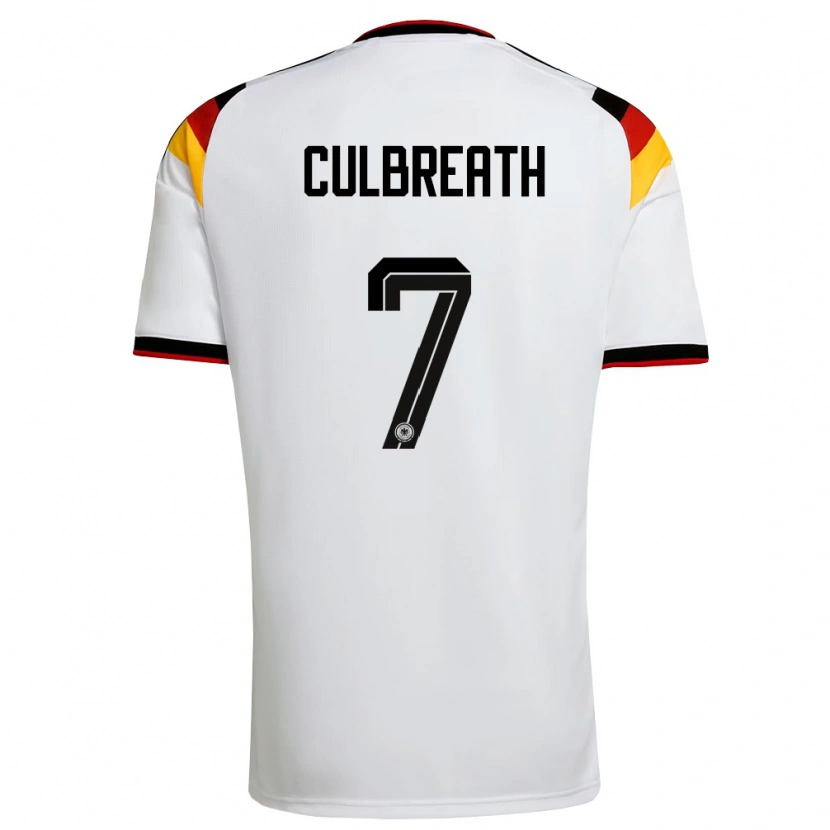 Danxen Barn Tyskland Montrell Culbreath #7 Vit Svart Röd Hemmatröja Matchtröjor 26-28 Tröjor T-Tröja