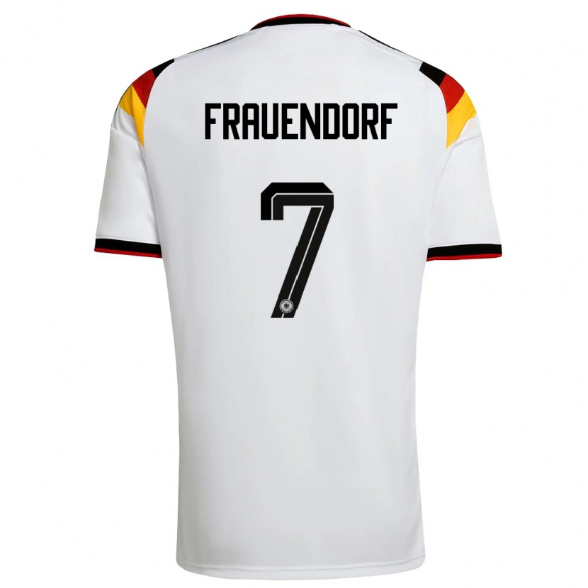 Danxen Barn Tyskland Melkamu Frauendorf #7 Vit Svart Röd Hemmatröja Matchtröjor 26-28 Tröjor T-Tröja