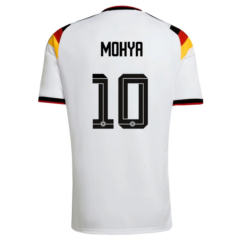 Danxen Barn Tyskland Wael Mohya #10 Vit Svart Röd Hemmatröja Matchtröjor 26-28 Tröjor T-Tröja