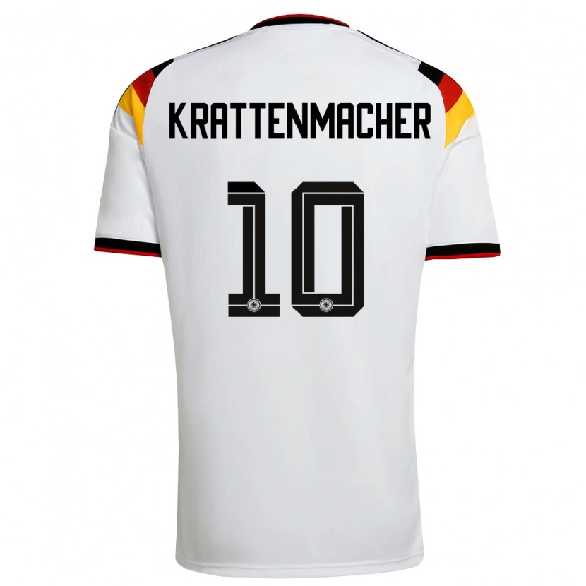 Danxen Barn Tyskland Maurice Krattenmacher #10 Vit Svart Röd Hemmatröja Matchtröjor 26-28 Tröjor T-Tröja