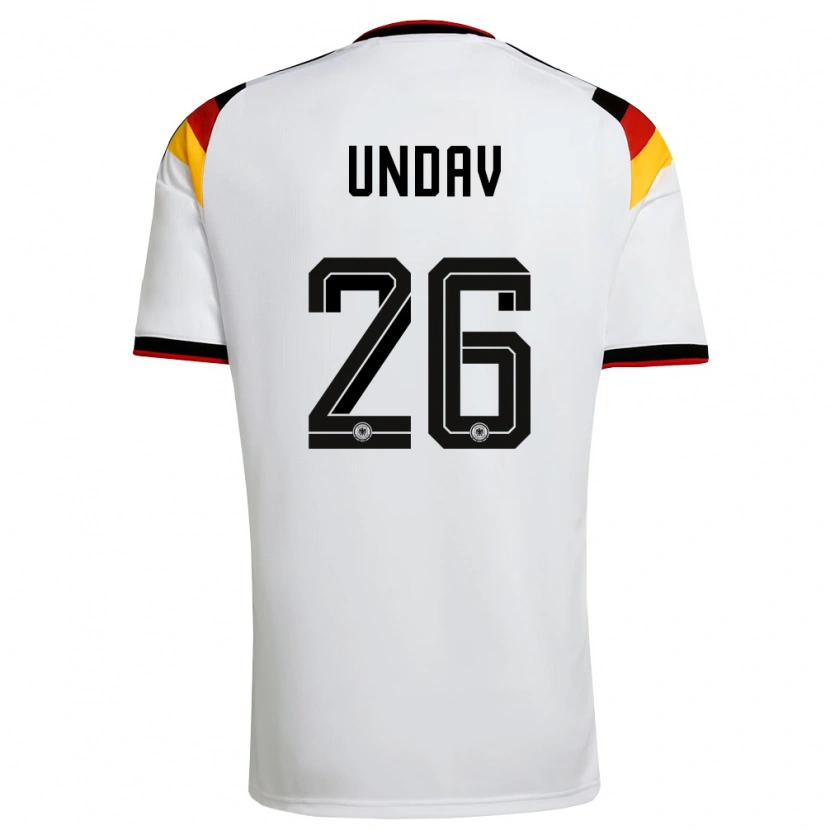 Danxen Barn Tyskland Deniz Undav #26 Vit Svart Röd Hemmatröja Matchtröjor 26-28 Tröjor T-Tröja