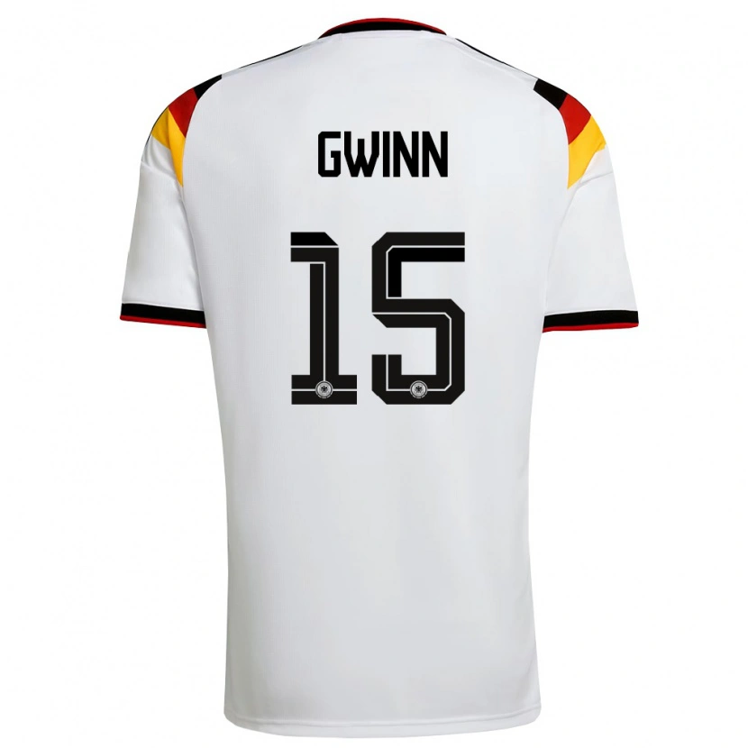 Danxen Barn Tyskland Giulia Gwinn #15 Vit Svart Röd Hemmatröja Matchtröjor 26-28 Tröjor T-Tröja