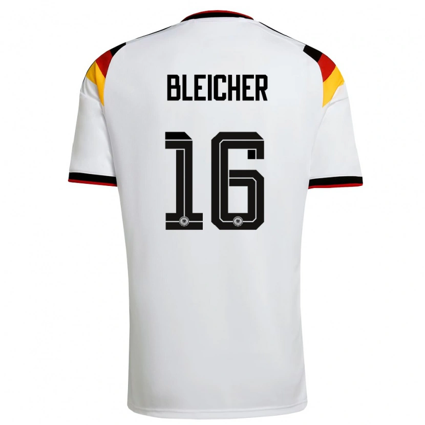 Danxen Barn Tyskland Franz Xaver Bleicher #16 Vit Svart Röd Hemmatröja Matchtröjor 26-28 Tröjor T-Tröja