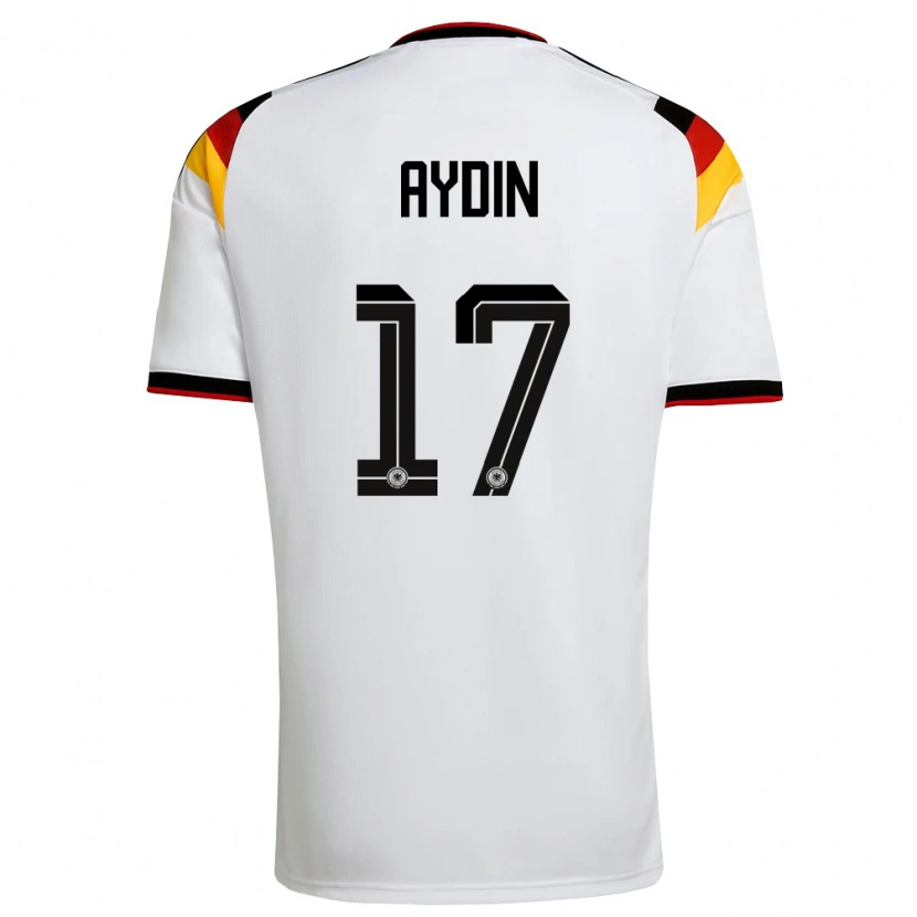 Danxen Barn Tyskland Ali Aydin #17 Vit Svart Röd Hemmatröja Matchtröjor 26-28 Tröjor T-Tröja