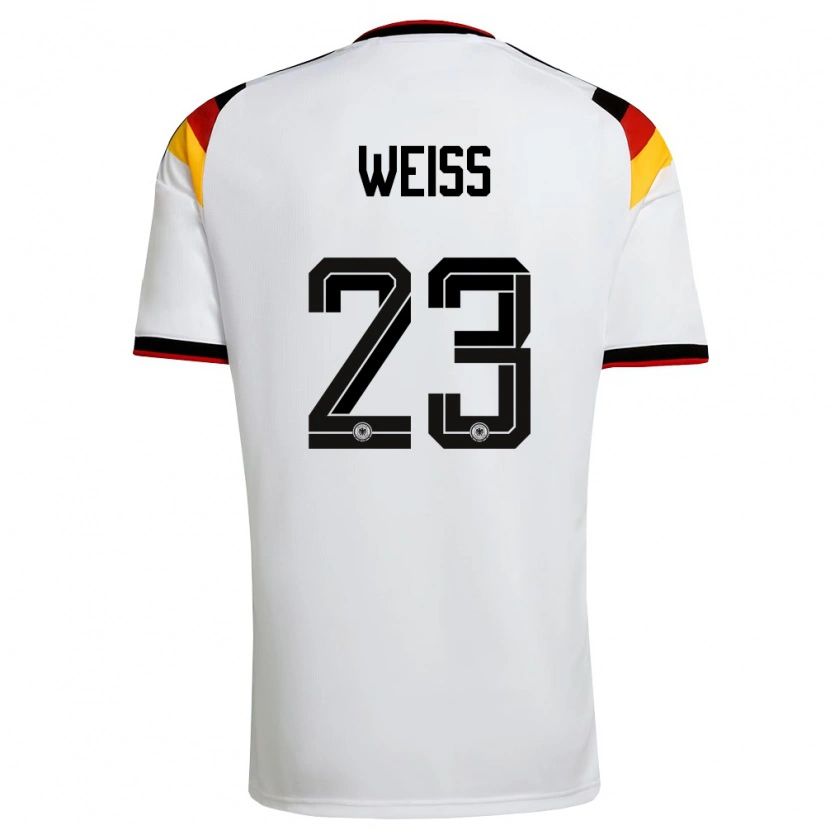 Danxen Barn Tyskland Max Weiß #23 Vit Svart Röd Hemmatröja Matchtröjor 26-28 Tröjor T-Tröja