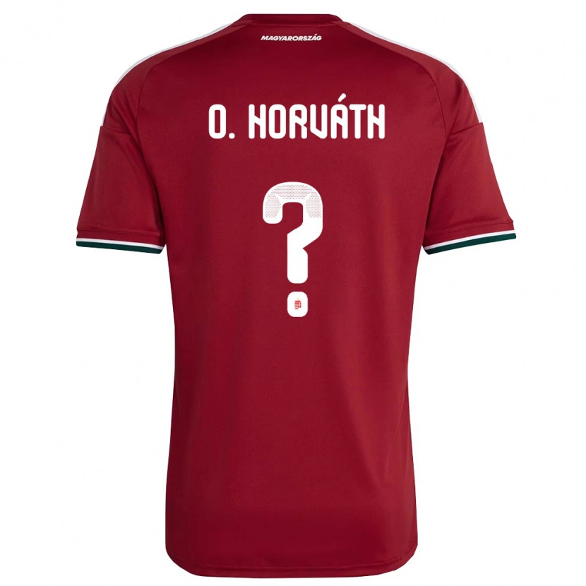 Danxen Barn Ungern Olivér Horváth #0 Röd Vit Grön Hemmatröja Matchtröjor 26-28 Tröjor T-Tröja