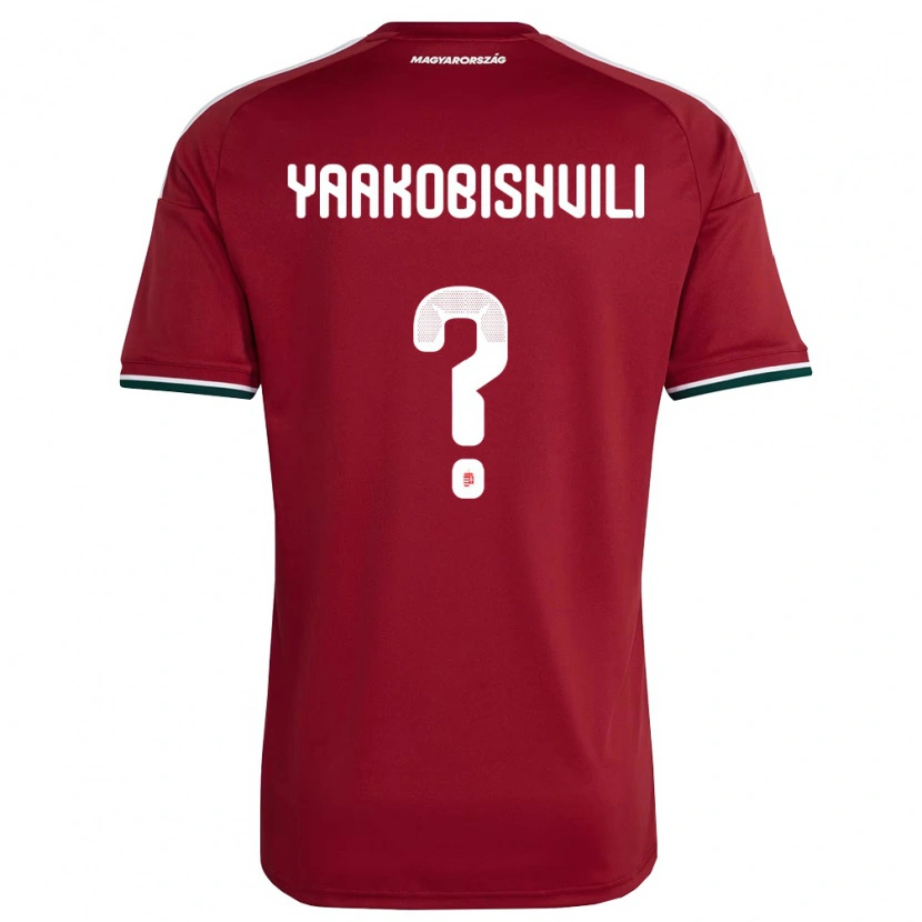 Danxen Barn Ungern Áron Yaakobishvili #0 Röd Vit Grön Hemmatröja Matchtröjor 26-28 Tröjor T-Tröja