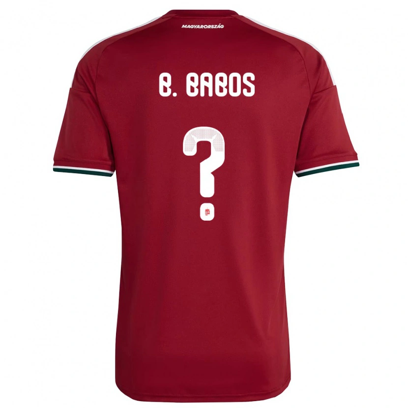 Danxen Barn Ungern Bence Babos #0 Röd Vit Grön Hemmatröja Matchtröjor 26-28 Tröjor T-Tröja