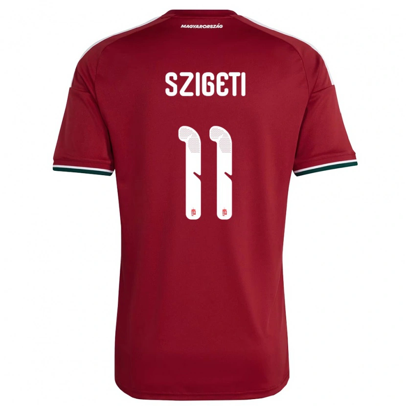 Danxen Barn Ungern Ákos Berekméri-Szigeti #11 Röd Vit Grön Hemmatröja Matchtröjor 26-28 Tröjor T-Tröja
