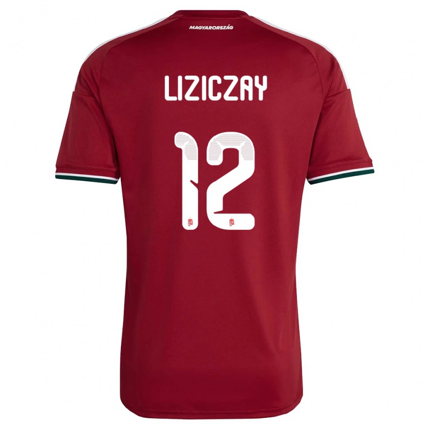 Danxen Barn Ungern Zsombor Liziczay #12 Röd Vit Grön Hemmatröja Matchtröjor 26-28 Tröjor T-Tröja