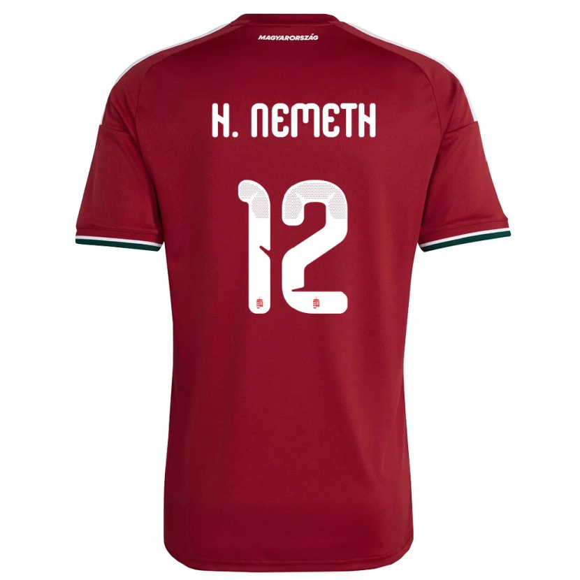Danxen Barn Ungern Hanna Németh #12 Röd Vit Grön Hemmatröja Matchtröjor 26-28 Tröjor T-Tröja