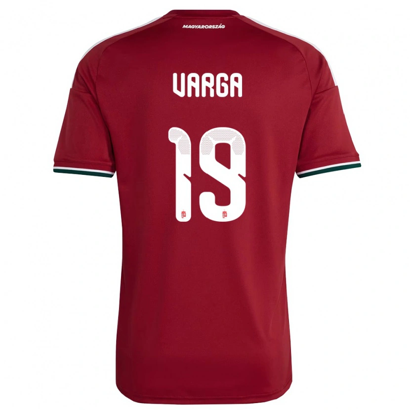 Danxen Barn Ungern Barnabás Varga #19 Röd Vit Grön Hemmatröja Matchtröjor 26-28 Tröjor T-Tröja