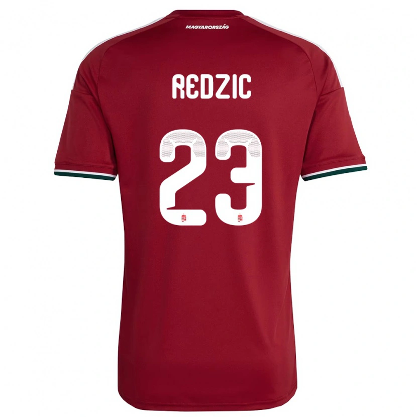 Danxen Barn Ungern Damir Redzic #23 Röd Vit Grön Hemmatröja Matchtröjor 26-28 Tröjor T-Tröja