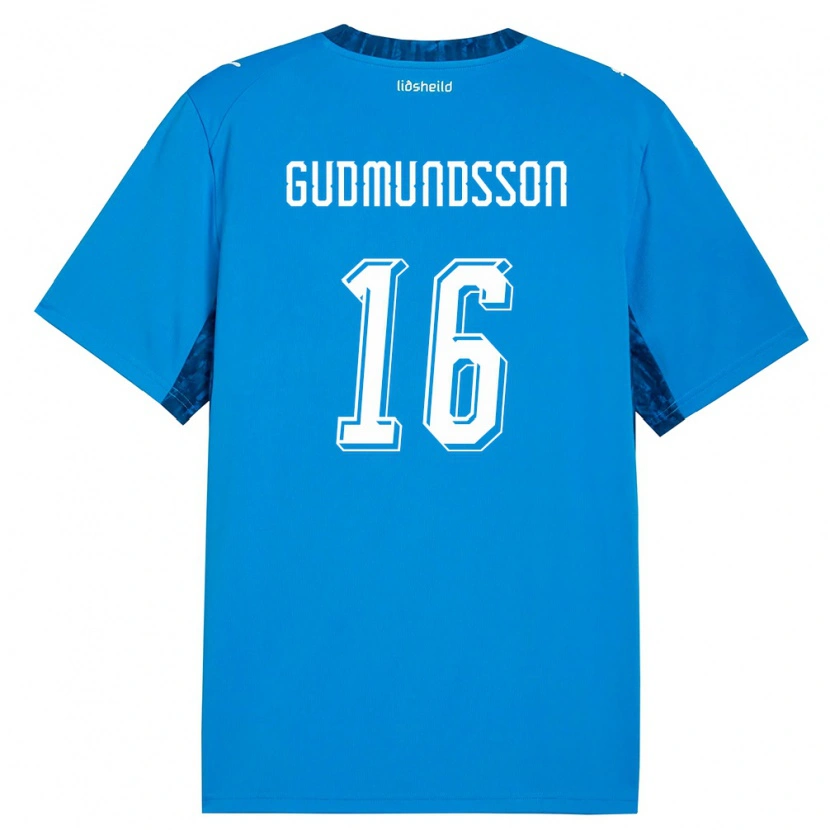 Danxen Barn Island Jón Breki Gudmundsson #16 Blå Marin Hemmatröja Matchtröjor 26-28 Tröjor T-Tröja