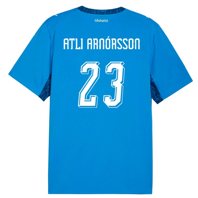 Danxen Barn Island Nóel Atli Arnórsson #23 Blå Marin Hemmatröja Matchtröjor 26-28 Tröjor T-Tröja