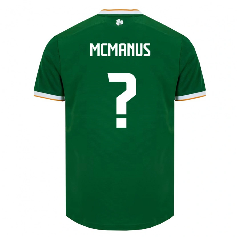 Danxen Barn Irland James Mcmanus #0 Mörk Grön Vit Hemmatröja Matchtröjor 26-28 Tröjor T-Tröja