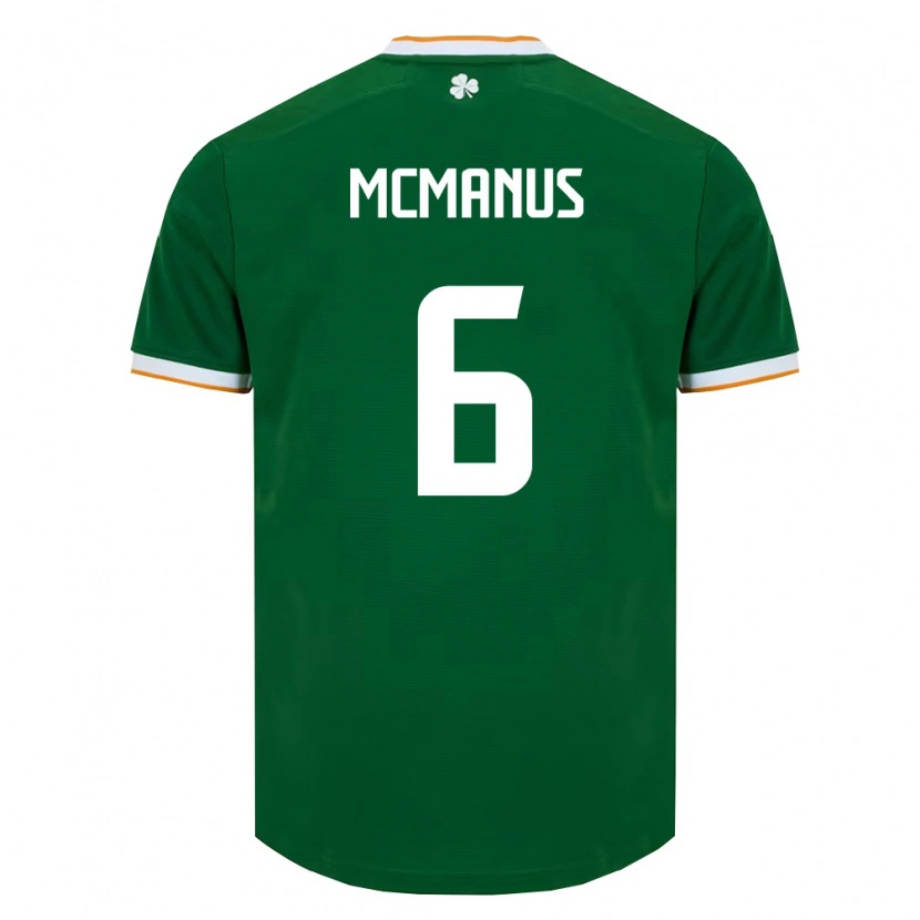 Danxen Barn Irland Conor Mcmanus #6 Mörk Grön Vit Hemmatröja Matchtröjor 26-28 Tröjor T-Tröja