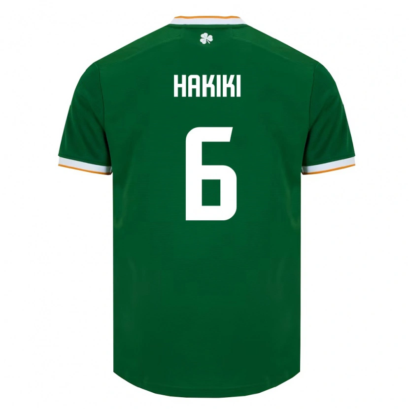 Danxen Barn Irland Jad Hakiki #6 Mörk Grön Vit Hemmatröja Matchtröjor 26-28 Tröjor T-Tröja