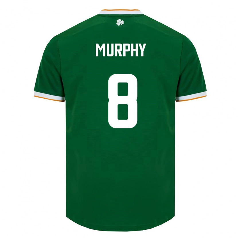 Danxen Barn Irland Adam Murphy #8 Mörk Grön Vit Hemmatröja Matchtröjor 26-28 Tröjor T-Tröja