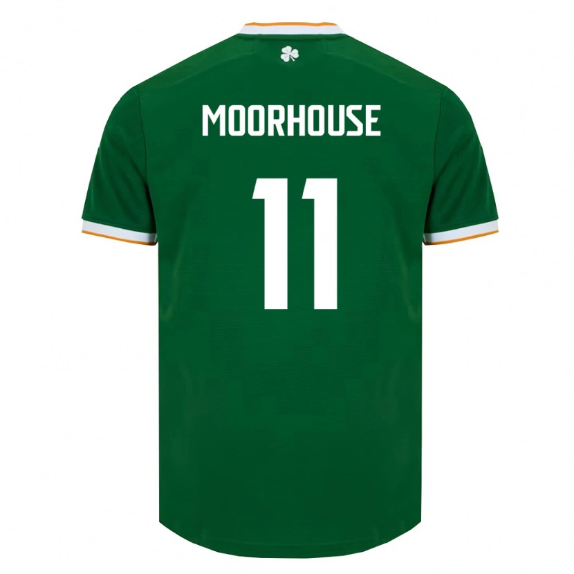Danxen Barn Irland Jack Moorhouse #11 Mörk Grön Vit Hemmatröja Matchtröjor 26-28 Tröjor T-Tröja